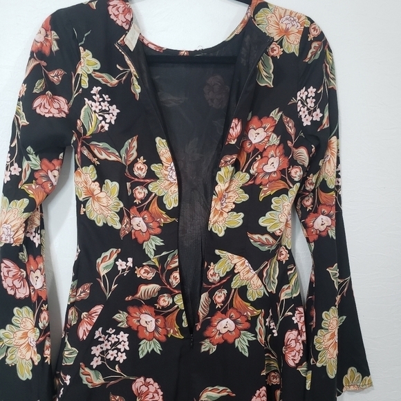 Altar'd State Thessaly Bell Sleeves Floral Dress Size Extra Small - Picture 5 of 15